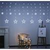 Generico Bdit accesori Catena Luminosa LED per la Decorazione Luci Natale catena 3 metri,12 stella impermeabile esterno interno,luce stella tenda,Natale,festa compleanno Bianco fredda