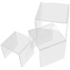 Danieli | Set di Alzatine in Acrilico | Cubi Espositori in Acrilico Trasparente per Catering e Buffet e Negozi, Espositori per Oggettistica e Vetrine (Set 3 Cubi: h20, h25, h30)