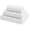 Corredocasa Set Tris Asciugamano e Ospite, Telo Bagno - Tris Bagno in Morbida Spugna 100% Cotone - Disponibile Economico o Qualità Deluxe - Asciugamano Bianco (Qualità Extra, Telo,Asciugamano,Ospite)