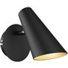 Lucande Applique (Scandinavo) colore Nero, in Metallo ad es. Soggiorno & Sala da pranzo applique