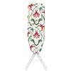 Rörets Asse da Stiro Tempo White - Modello Pieghevole con Rivestimento Floreale in Cotone Oeko-Tex, Struttura in Metallo e Gancio Integrato - 85 x 30 x 90 cm