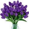 Sggvecsy 30 tulipani finti, fiori artificiali, realistici al tatto, fiori finti in poliuretano, per matrimoni, bouquet primaverili, composizioni floreali, casa, feste, ufficio, decorazioni per la