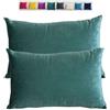 adadvo Federe Cuscini Copricuscini in Velluto per Divano Federe Cuscini per Camera da Letto Decorativi Fodere per Cuscino Divano Letto Set 2 Copricuscino Decorazione Federe per Divano letto(Ink Green,75x50 c