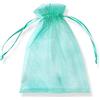 PLECUPE 100 pezzi Sacchetti Confetti,Sacchetti Organza 10x15cm,Sacchetti Regalo,Organza con Coulisse,Saccgetti Portaconfetti Borse Gioielli Sacchetto di Caramelle-Verde#3