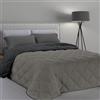 Dorian Home, Trapunta Invernale Una Piazza e Mezza, Piumone Una Piazza e Mezza Double Face, Trapunta Invernale 220x270 cm Made In Italy, Grigio Chiaro/Grigio Scuro