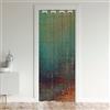 Loussiesd Tenda per Porta Astratta Retrò per Privacy del Vano Porta 86x203cm Vintage Blu Marrone Pittura Rugginosa Disordinata Copertura Tenda per Porta dell'Armadio per Soggiorno Moderno Arte Grunge