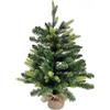 Rebecca Mobili Albero Di Natale Piccolo, Mini Albero Di Natale, Montato, Supporto Con Rivestimento Tela, Addobbi Natalizi - Misure: 60 x 35 x 35 cm (HxLxP) - Art. RE6771