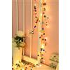 Dloapesy Luci colorate con paillettes scintillanti, 2 m, 100 LED, alimentate a batteria, per capodanno, con 8 modalità, decorazione luminosa per feste di compleanno, fai da te, decorazione per casa e