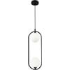 MAYTONI DECORATIVE LIGHTING MAYTONI RING lampadario a sospensione - lampada a sospensione moderna e regolabile (max. 25 W) - lampadario da soffitto elegante per soggiorno, cucina o camera da letto - in vetro bianco e nero