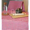 GBiancheria TOVAGLIA IN COTONE PETTINATO TINTO IN FILO DISEGNO QUADRETTO COLOR ROSSO PER 4, PER 6, PER 8, PER 12 PERSONE MADE IN ITALY (145x320)
