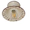 VANNI LAMPADARI- Plafoniera Soffitto Agnese, Lampadario Soggiorno in Ceramica, Plafoniera Bagno Decorata a Mano, Lampadario Camera da Letto Artigianale, Plafoniera Parete, 20 cm, Marrone