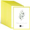 Bildershop-24 10x Cornici in plastica moderne per quadri, (10,5 x 15 cm) DIN A6 giallo, incluso supporto da tavolo