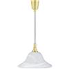 Trio Leuchten Trio 301700108 Lampadario, in Ottone Opaco, Vetro Alabastro Bianco