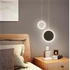 SXYSXYSXY Lampada a sospensione LED moderno luci sospese 9W Camera da letto luce pendente comodino Intorno a disegno lampadario Regolabile in altezza 3000 mila lampadario Per soggiorno scale 15cm+10cm