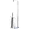 Generico PIANTANA PORTA ROTOLO E SCOPINO BAGNO ACCIAIO SATINATO 20x20xh.70,5 cm FERIDRAS