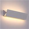 Hertl Lampada da parete moderna a LED con copertura regolabile Lampada da parete rettangolare a LED con illuminazione indiretta Lampada da comodino in alluminio Lampada da parete for interni for camer