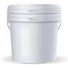 POSH Secchio con coperchio - bianco, plastica, per alimenti, a prova di perdite, inodore, robusto, stabile, ermetico, secchio con manico (2, 2 l)