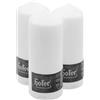 Hofer Candela Cera a Colonna Cilindrica Pilastro - Set di 3 Candele - 80 x 200 mm - Colore Bianco - Lunga Durata: 80 Ore - Antigoccia, No Fumo, Senza Odore - Pacco di 3 Unità - Qualità EU