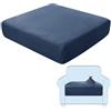 SHUOJIA Fodere per Cuscini per Divani, Protezioni per Cuscini per Sedili in Tessuto di Velluto Elasticizzato,Cuscino per Divano Fodera per mobili Coprisedile per Divano (Navy Blue,1-Seater)