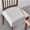 ZZDZW Coprisedie no Schienale 2/4/6 Pezzi, Copri Sedie Da Cucina, Coprisedie Elasticizzato, Coprisedia Antigraffio Gatto, Copri Sedia Soggiorno, Coprisedie Universali Sala Da Pranzo ( Color : Grigio chiaro