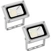 Yokqexz Faretto LED da Giardino da 10W, Luce di Inondazione - Design Ultra Sottile for Aiuole E Illuminazione A Bordo Piscina, DC 12-24V(2 Pack)