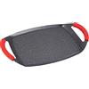 Madprice-Royalty Line Royalty Line - RL-ATG47M - Piastra Grill Rivestimento Antiaderente impugnature smontabili in Silicone induzione 47 cm