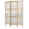 murando - Paravento Decorativo Monofacciale Natura 135x172 cm 3 Pannelli Divisori - Stampa su un Lato su Tela in TNT - Separe Divisorio per la Casa Legno Stile Giapponese - Floreale b-C-10247-bh-c