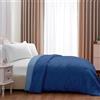 IlGruppone Trapunta Invernale Piumino Tinta Unita Double Face Caldo Piumone Prodotto Italiano Imbottitura Coperta Anallergica Traspirante - Azzurro-Blu - Matrimoniale