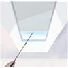 TIPIACE Nido d'ape cellulare manuale del tetto lucernario, Mezzo Blackout per tenda di stoffa impermeabile per Skylight, dimensioni personalizzate(light grey 93020D)
