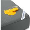 Utopia Bedding Coprimaterasso impermeabile per letto singolo, in spugna di alta qualità, 200 g/m², traspirante, stile aderente con tasche elastiche (grigio)