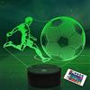 SUPERHONGJIHAO Luce notturna per bambini 3D Gioco Calcio LED Lampada con telecomando 16 cambi di colore