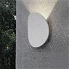 Partenopeautensili® Applique a led lampada per interno moderna doppio rombo luce da parete a muro lampada 12W illuminazione by universo (Disco Curvo, Bianco Naturale 4000K)