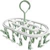 Dorunova Stendi Accessorio Appendi Calzini Per Stendino Calze, Supporto Capi Stendere Stendibiancheria (Ovale, Verde Chiaro)