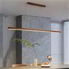 XIANHE Tavolo da Pranzo Legno Lampadario LED Lampada a Sospensione Dimmerabile Con telecomando Plafoniera per Isola Cucina Sala da Pranzo Soggiorno Bar Altezza regolabile Lampadari (Marrone, L150cm)