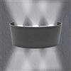 MAKA change your life quality Maka Lampada da Parete Interno Esterno 16W LED, Applique da Parete Grigio Moderno in Alluminio, Up Down Faretto da Parete Impermeabile IP65, decorativa per esterni (Luce fredda 6500K)