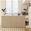 Generic Tende Antipolvere per mensole da Cucina, Tende Pieghevoli da Cucina con Guide, Adatte per armadi, bagni-Light Brown- W90cmxH80cm