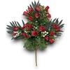 Generico 36 FIORI IN UN MAZZO DI FIORI DI SETA- BOUQUET PER DECORARE CASA (Rosso Scuro)
