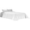 Gilania Lenzuolo Sopra Matrimoniale, Percalle di Cotone, 250x290 cm, Bianco