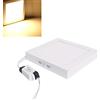 Gloriashoponline PLAFONIERA CON PANNELLO LED LUCE CALDA BIANCA NATURALE LAMPADA 6 12 18 24 WATT (Luce calda 3000K, 18.0 Watt)