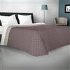 Viterbo Biancheria - Copriletto Singolo Estivo e Primaverile Leggero, Trapuntino Singolo Double Face Realizzato in Italia, Trapunta Singola Leggera 170x250cm (Singolo (880), Tortora Chiaro/Scuro)
