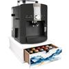 Lupia - Cassetto Porta Cialde Caffè e Porta Capsule 27x33x11 cm GOLDEN BLUE, Contenitore Organizer per Caffè, Tè, Tisane e Zucchero, Angolo Bar in Legno Bianco Antimacchia per casa e ufficio