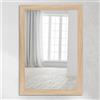 CLAMARO 'Neo Collage' Specchio da parete 80 x 130 cm con cornice | rovere naturale | Moderno specchio intero con cornice in legno di 38 mm | Include gancio in metallo e materiale per montaggio a