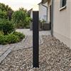 Licht-Erlebnisse Lampada angolare a paletto LED IP44 altezza 50 cm Nero Bianco Luce bianca calda 3000 K 900 lm Lampada da esterno moderna Lampada da giardino