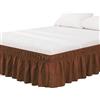 Generic Mantovane giroletto avvolgenti per letti con caduta, regolabili, elastiche, con volant antipolvere Queen King Full Twin per letti, lavabili in lavatrice (Caffè, King)