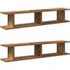 vidaXL Mensole da Parete 2pz Legno Vecchio 105x18x20 cm in Truciolato, scaffale da Parete, scaffale a Muro, ripiano a Muro, mensola a Muro