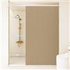 Single tree forest Tenda da Doccia Magnetica Pieghevole per Bagno, Lino Spesso con Ganci - Adatta per vasche da Bagno- W180xH200cm-Light Brown