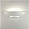 VR VETRINEINRETE Vetrineinrete® Applique da parete mezza luna in gesso doppia emissione verniciabile lampada con attacco r7s moderno per illuminazione IP20 arredo casa