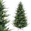 COSTWAY Albero di Natale Artificiale 135/180/210/240 CM, Albero di Natale con 160/240/340/450 Luci LED Bianche Calde, 442/778/1090/1480 Punte di Rami e Foglie Miste in PE & PVC (240 CM)