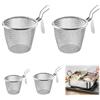 Generico Cestello per Pasta Separati in Acciaio Inox, Scolapasta in Acciaio Inox con Manico, Cestello per Pasta in Rete con Manico per Appendere Perfetto per Cucina E Ristorante