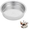 Tomotato Filtro caffè Acciaio Inossidabile, Cestello Filtro Pressurizzato Doppio Strato 51mm, Filtro Espresso per Macchina caffè, Portafilter Coppa Singola, per Famiglie, Bar, Caffetterie